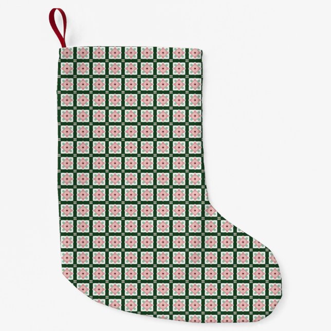 Christmas Pattern Small Christmas Stocking (Front)