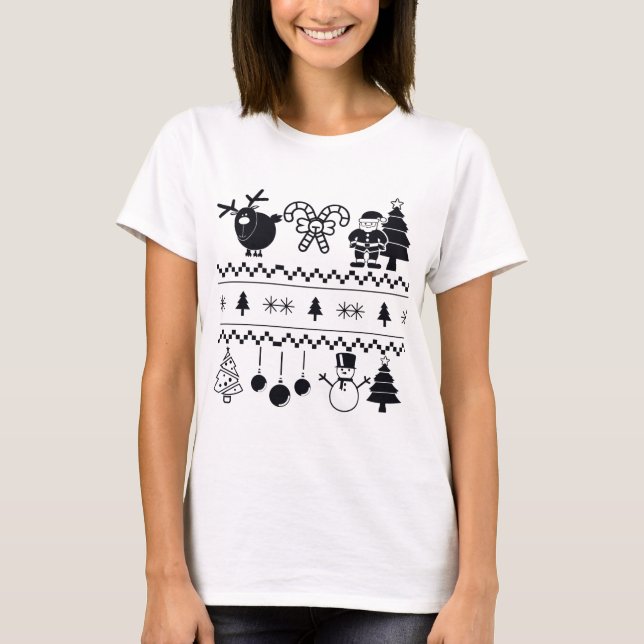 Christmas pattern T-Shirt (Front)
