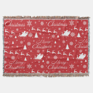 Christmas pattern throw blanket