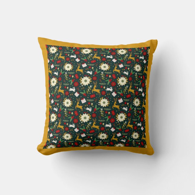 Christmas pattern    throw pillow (Front)