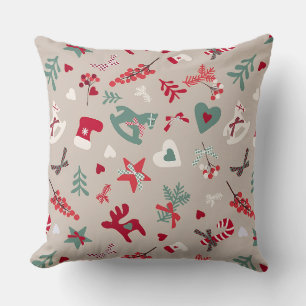 Christmas Pattern Tree Sparkle Cushion