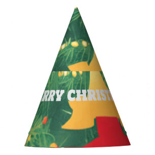 Christmas pattern tree with decorations Party Hat