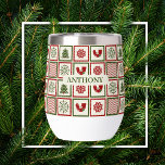 Christmas Pattern Vintage Custom<br><div class="desc">Cute Christmas Pattern Snowflake Red Vintage Edition</div>