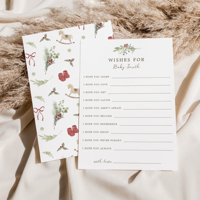 Christmas Pattern Wishes For Baby Card (Creator Uploaded)