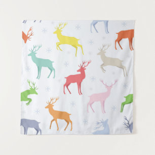 Christmas pattern with deersreindeer,deer,pattern, tapestry