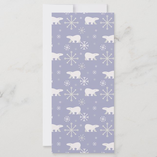 Christmas pattern with polar bears and snowflakes (Front)
