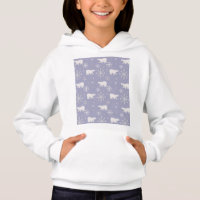 Christmas pattern with polar bears and snowflakes
