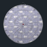 Christmas pattern with polar bears and snowflakes dartboard<br><div class="desc">Seamless pattern with polar bears</div>