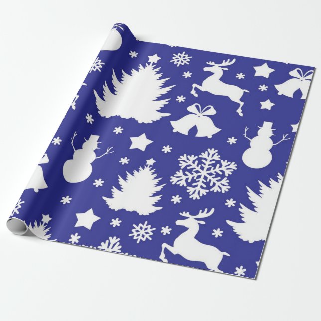 Christmas pattern wrapping paper (Unrolled)