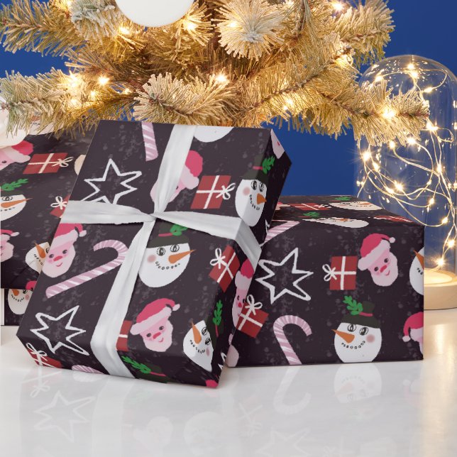 Christmas pattern wrapping paper (Holidays)
