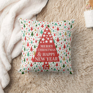 Christmas Patterns - christmas tree Cushion