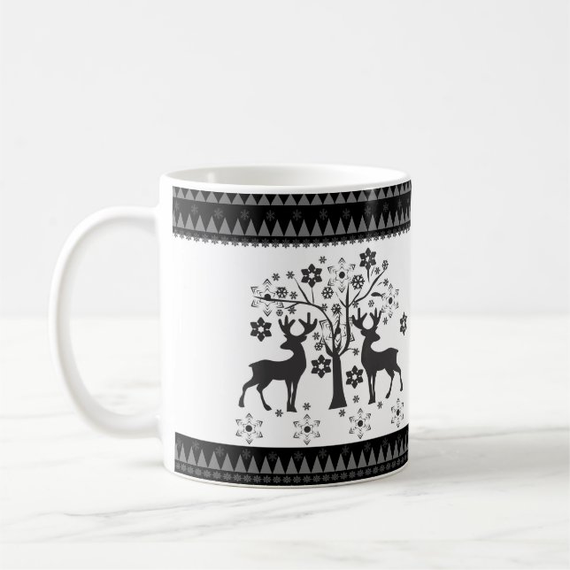 Christmas patterns coffee mug (Left)