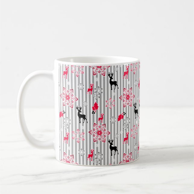 Christmas patterns coffee mug (Left)