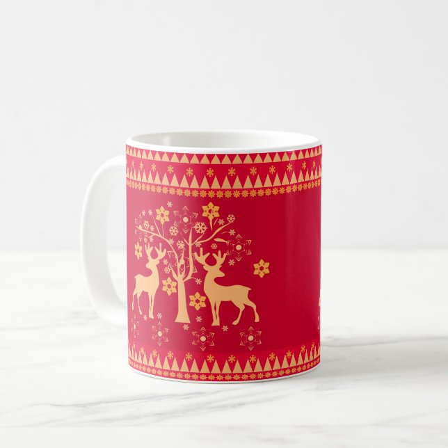 Christmas patterns coffee mug (Front Left)