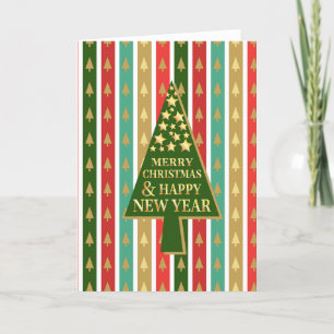 Christmas Patterns - Elegant and Chic tree design Holiday Card