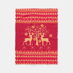 Christmas patterns fleece blanket
