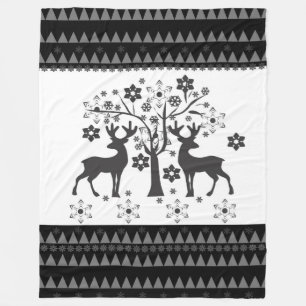 Christmas patterns fleece blanket