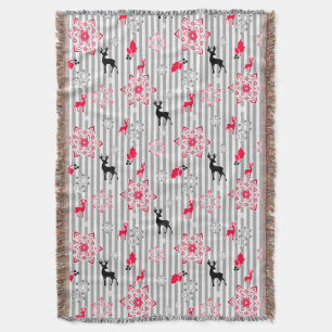 Christmas patterns throw blanket