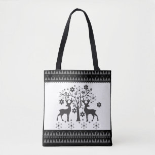 Christmas patterns tote bag