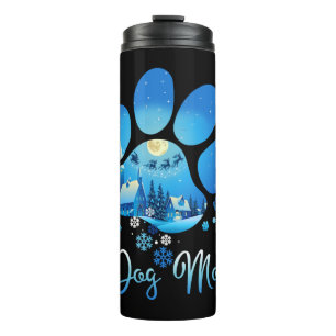 Christmas Paw Dog Mum Thermal Tumbler