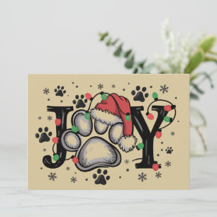 Christmas Paw Joy Gift Ideas Dog Mum Funny Holiday Card