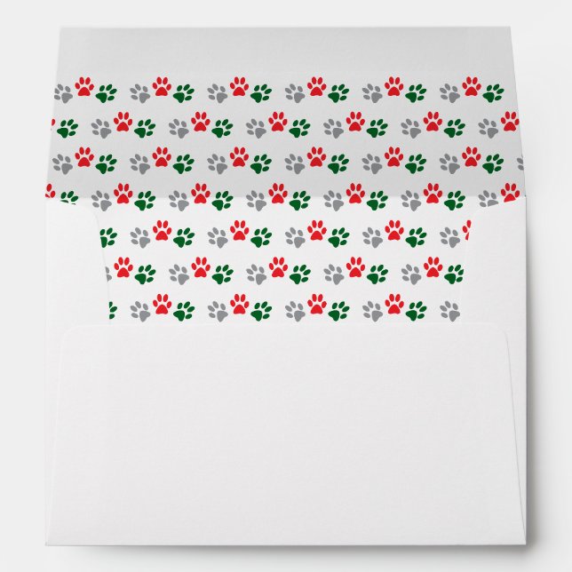 Christmas Paws Envelope (Back (Bottom))