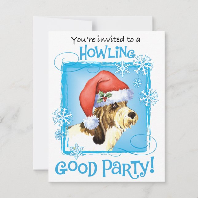 Christmas PBGV Invitation (Front)