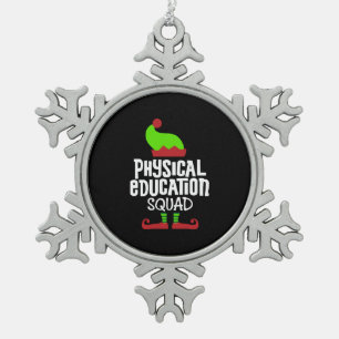Christmas PE Teacher-physical education  Snowflake Pewter Christmas Ornament