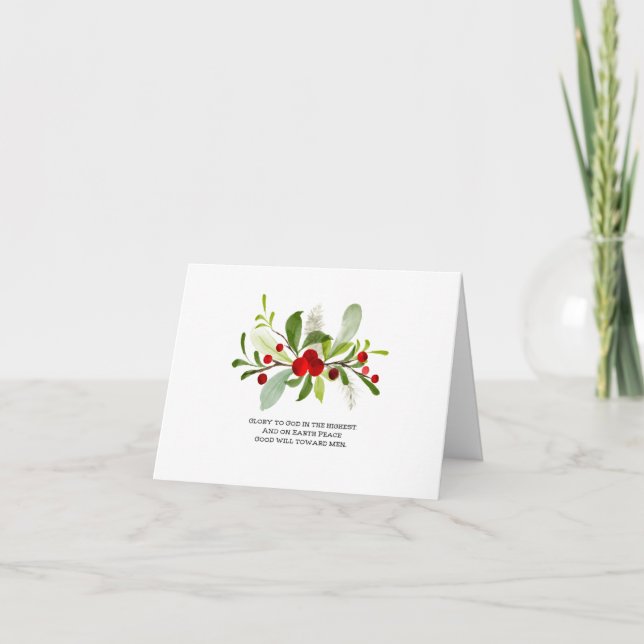 Christmas Peace & Goodwill Holiday Card (Front)