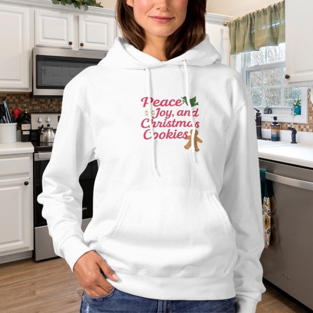 Christmas peace joy cookies quote red hoodie (Creator Uploaded)