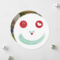 Christmas Peace Love Joy Whimsy Funny Face Photo