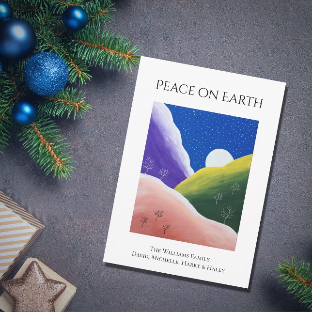 Christmas Peace on Earth Colourful Winter Holiday Card (Creator Uploaded)