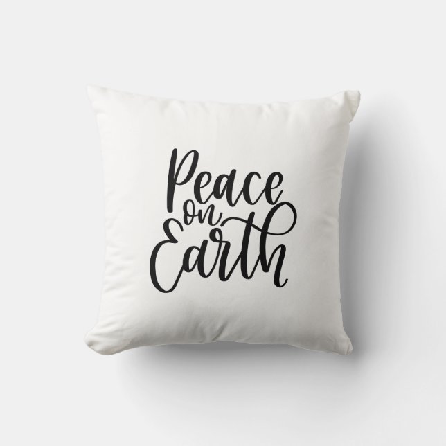 Christmas Peace on Earth Modern Cushion (Front)