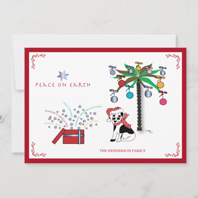 Christmas Peace on Earth - Multilingual Holiday Card (Front)