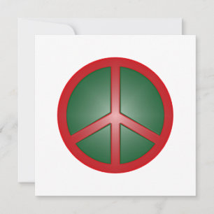 Christmas Peace Sign Holiday Card