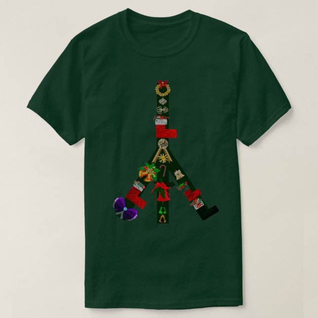 Christmas Peace Sign T-Shirt (Design Front)