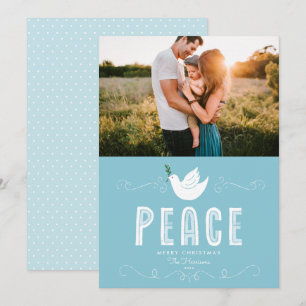 Christmas Peace Single Photo Holiday Card