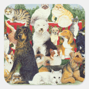 Christmas Peace Square Sticker