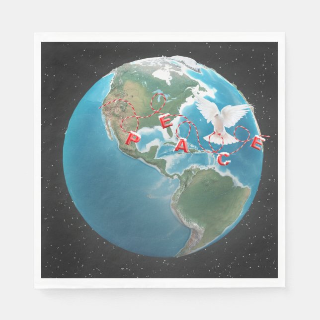 Christmas Peace with White Dove Napkin (Front)