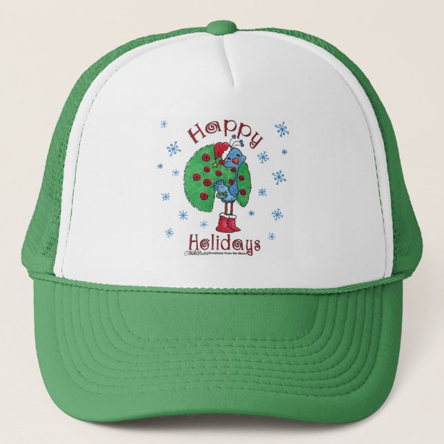 Christmas Peacock Trucker Hat (Front)