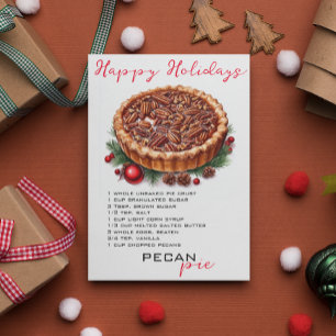 Christmas Pecan Pie Recipe   Holiday Card
