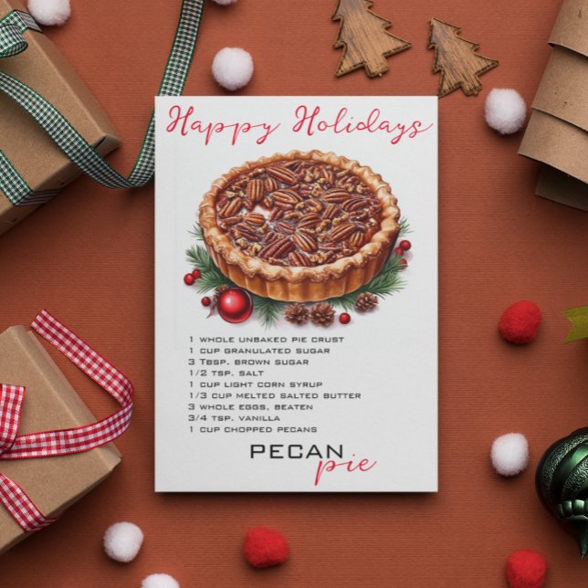 Christmas Pecan Pie Recipe   Holiday Card (Creator Uploaded)