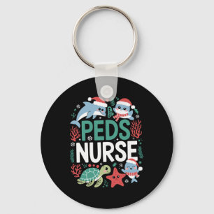 Christmas Peds Nurse Sea Animals Nursing Appreciat Key Ring