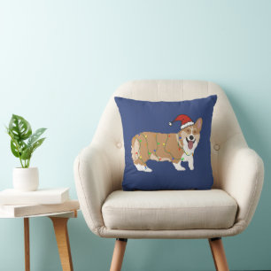 Christmas Pembroke Welsh Corgi Cushion
