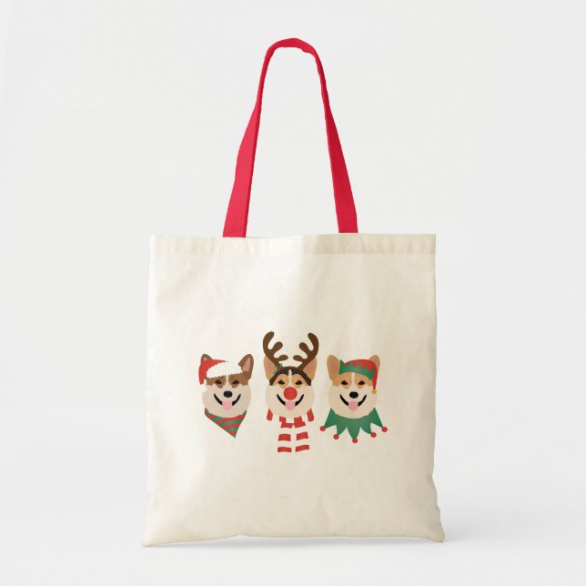 Christmas Pembroke Welsh Corgi Dogs Tote Bag (Front)