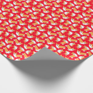 Christmas Pembroke Welsh Corgi Puppy Pattern Wrapping Paper