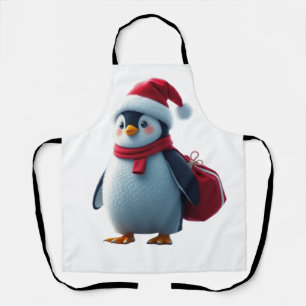 Christmas penguin apron