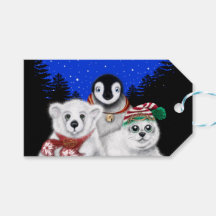 Christmas penguin baby polar bear seal pup 