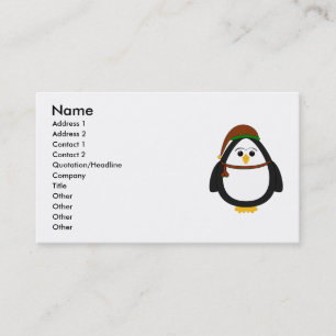 Christmas Penguin Business Card