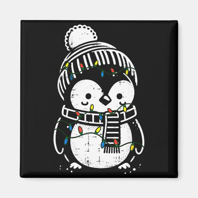 Christmas Penguin F Cute Xmas Boys Girls Kids Todd Magnet (Front)